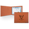Boho Leatherette Certificate Holder - Front (Personalized)