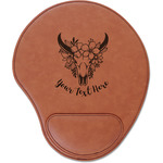 Boho Leatherette Mouse Pad with Wrist Support (Personalized)