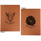 Boho Cognac Leatherette Portfolios with Notepad - Large - Double Sided - Apvl