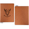 Boho Cognac Leatherette Portfolios with Notepad - Large - Single Sided - Apvl