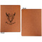 Boho Cognac Leatherette Portfolios with Notepad - Small - Single Sided- Apvl
