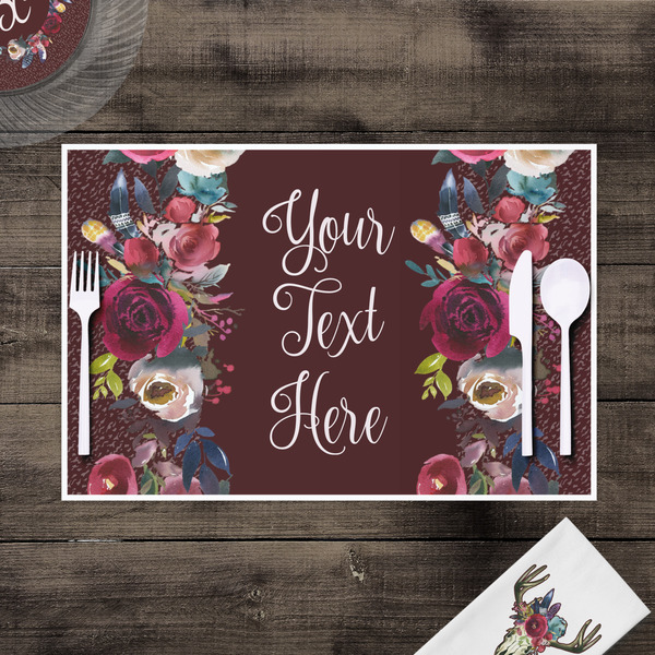 Boho Disposable Paper Placemat - In Context