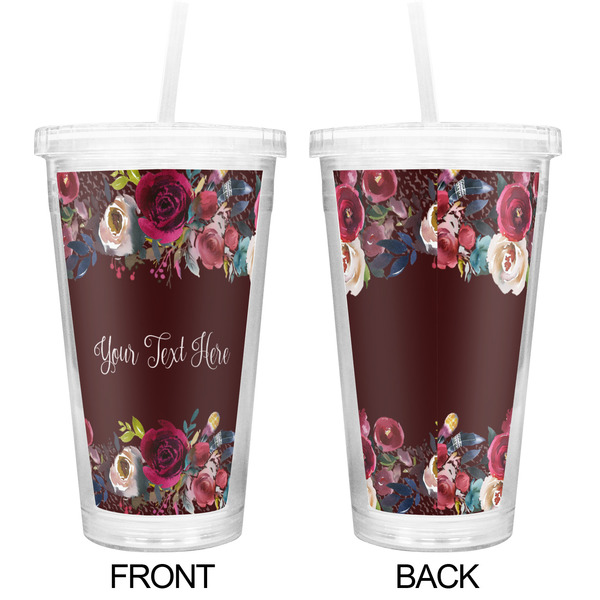 Boho Double Wall Tumbler with Straw - Approval