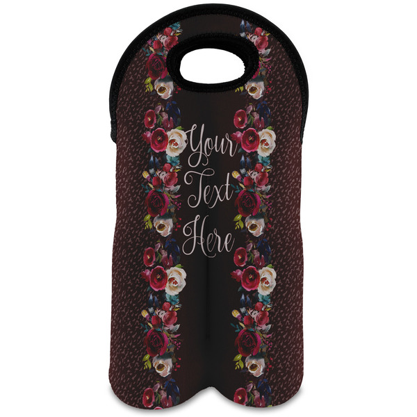Custom Boho Wine Tote Bag (2 Bottles) (Personalized)