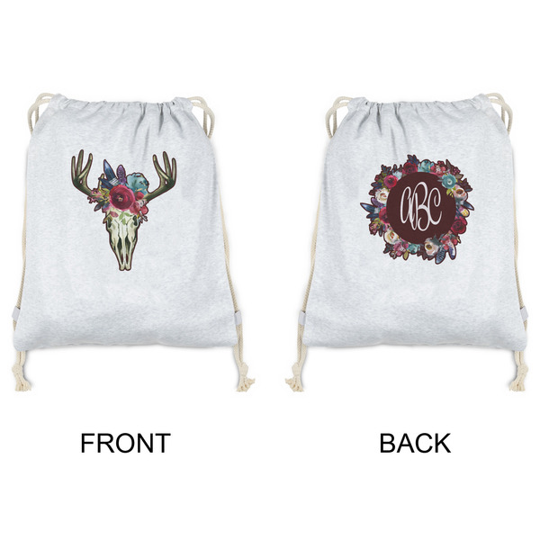 Boho Drawstring Backpacks - Sweatshirt Fleece - Double Sided - APPROVAL