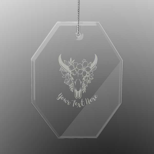 Boho Engraved Glass Ornaments - Octagon