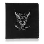 Boho Leather Binder - 1" - Black (Personalized)