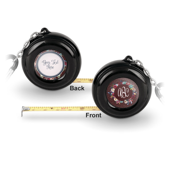 Boho 6-Ft Pocket Tape Measure with Carabiner Hook - Front and Back