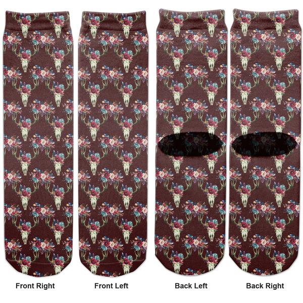 Boho Adult Crew Socks - Double Pair - Front and Back - Apvl