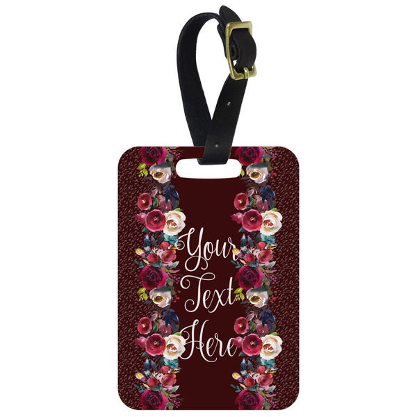 Custom Boho Metal Luggage Tag w/ Name or Text