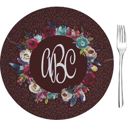 Boho 8" Glass Appetizer / Dessert Plates - Single or Set (Personalized)