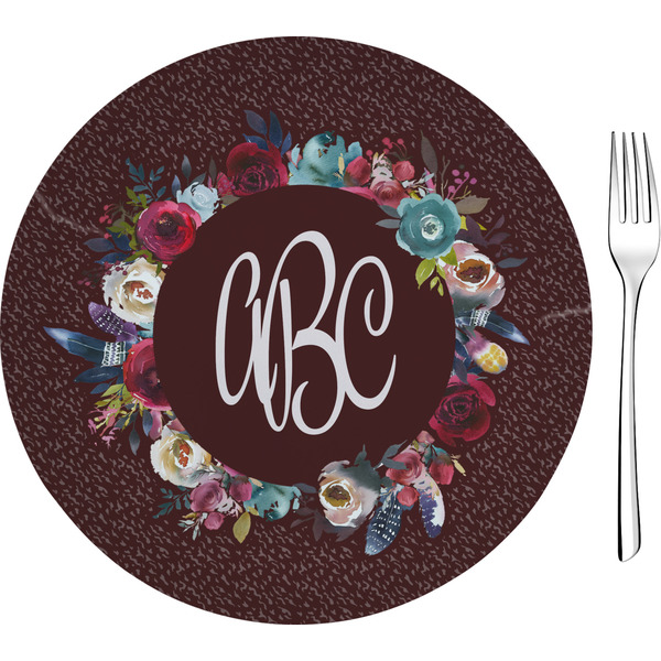 Custom Boho Glass Appetizer / Dessert Plate 8" (Personalized)