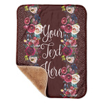 Boho Sherpa Baby Blanket - 30" x 40" w/ Name or Text