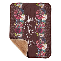 Boho Sherpa Baby Blanket - 30" x 40" w/ Name or Text