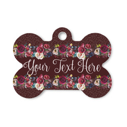 Boho Bone Shaped Dog ID Tag - Small (Personalized)