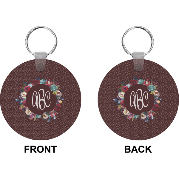 Boho Circle Keychain (Front + Back)