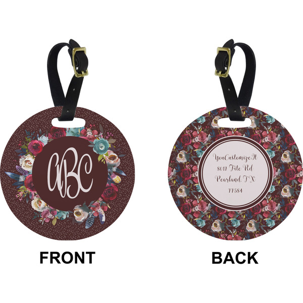 Boho Circle Luggage Tag (Front + Back)