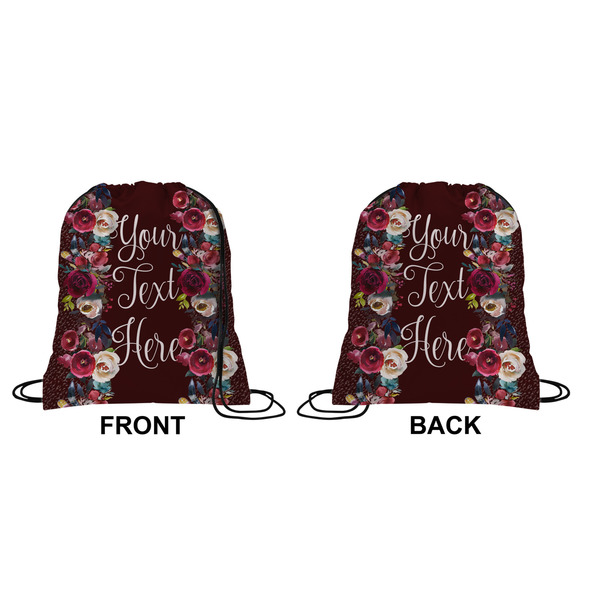 Boho Drawstring Backpack Front & Back Medium
