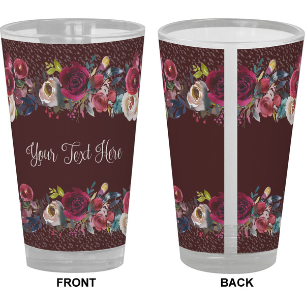 Boho Pint Glass - Full Color - Front & Back Views