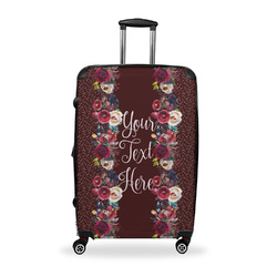Boho Suitcase - 28" Large - Checked w/ Name or Text