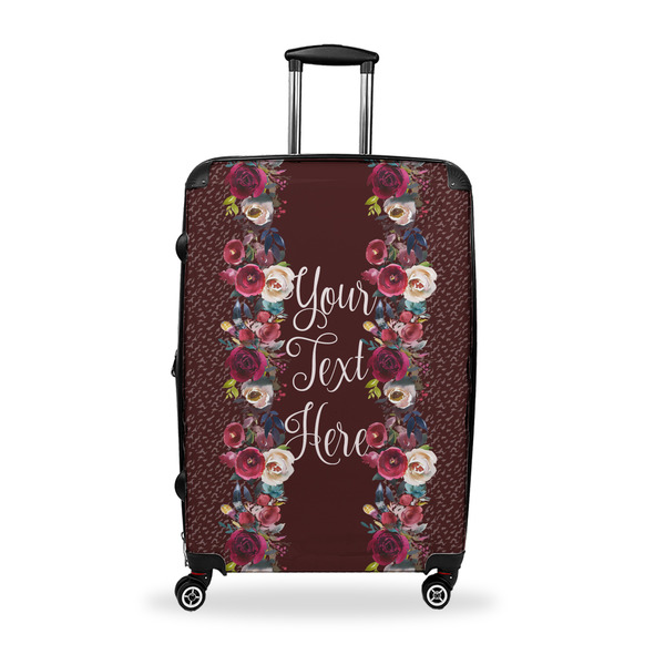 Custom Boho Suitcase - 28" Large - Checked w/ Name or Text