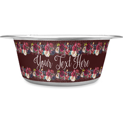 Boho Stainless Steel Dog Bowl (Personalized)