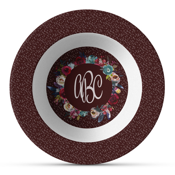 Custom Boho Plastic Bowl - Microwave Safe - Composite Polymer (Personalized)