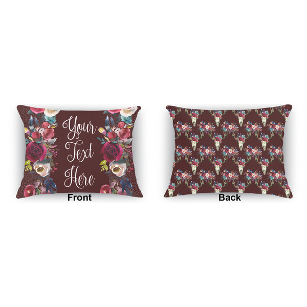 Boho Outdoor Rectangular Throw Pillow (Front and Back)
