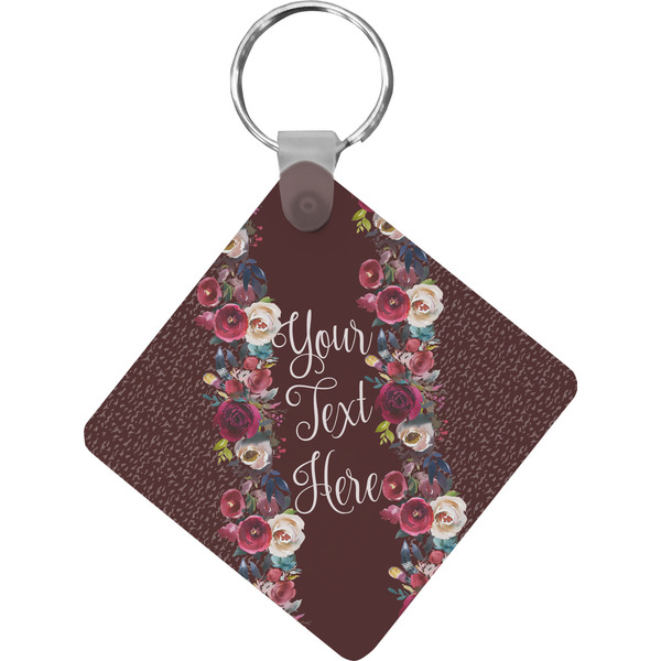 Custom Boho Diamond Plastic Keychain w/ Name or Text