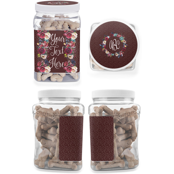Boho Pet Treat Jar - Multiple Angles