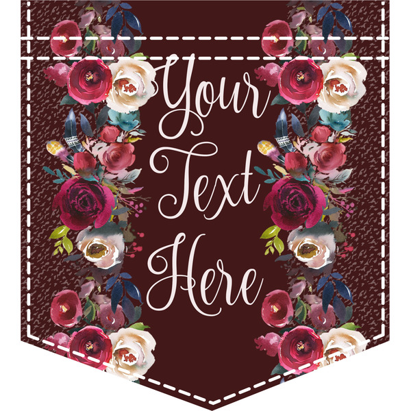 Custom Boho Iron On Faux Pocket (Personalized)