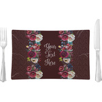 Boho Rectangular Glass Lunch / Dinner Plate - Single or Set (Personalized)