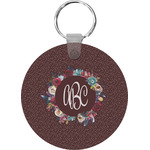 Boho Round Plastic Keychain (Personalized)