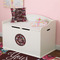 Boho Round Wall Decal on Toy Chest
