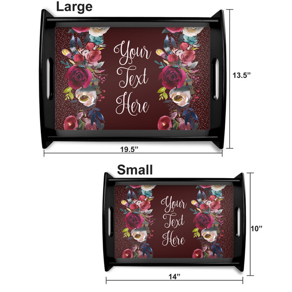 Boho Serving Tray Black Sizes