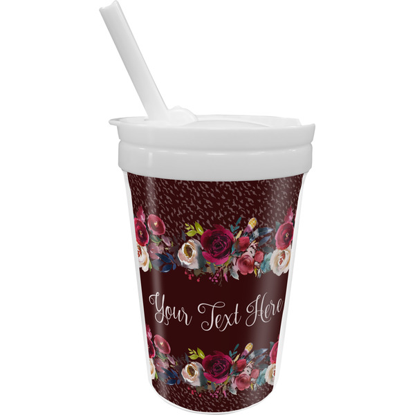 Custom Boho Sippy Cup with Straw (Personalized)