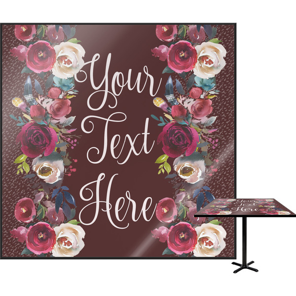 Custom Boho Square Table Top - 24" (Personalized)