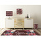 Boho Square Wall Decal Wooden Desk