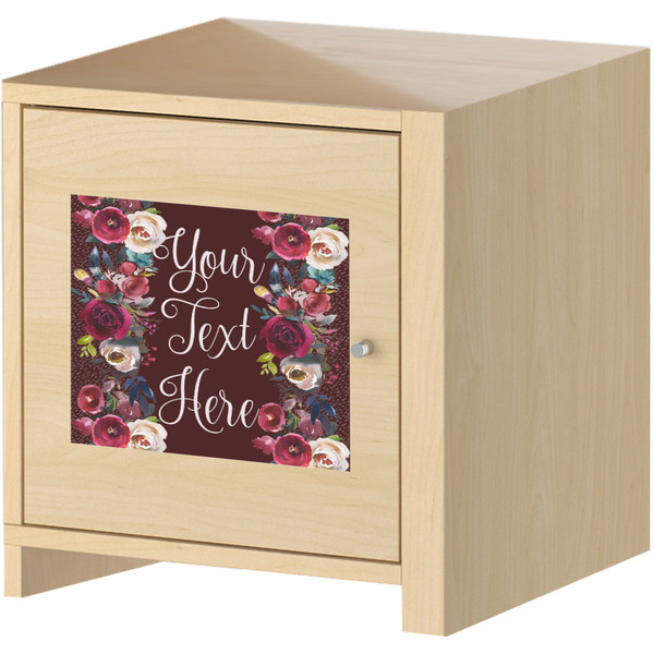 Boho Square Wall Decal on Wooden Cabinet