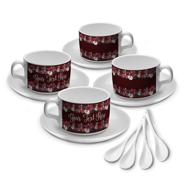Custom Boho Tea Cup - Set of 4 (Personalized)