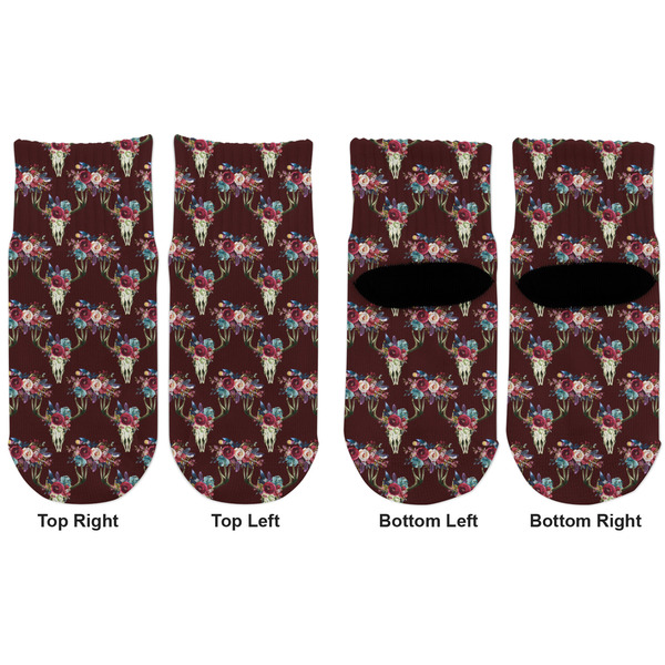 Boho Toddler Ankle Socks - Double Pair - Front and Back - Apvl