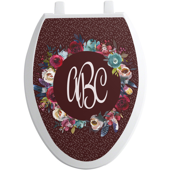 Boho Toilet Seat Decal Elongated