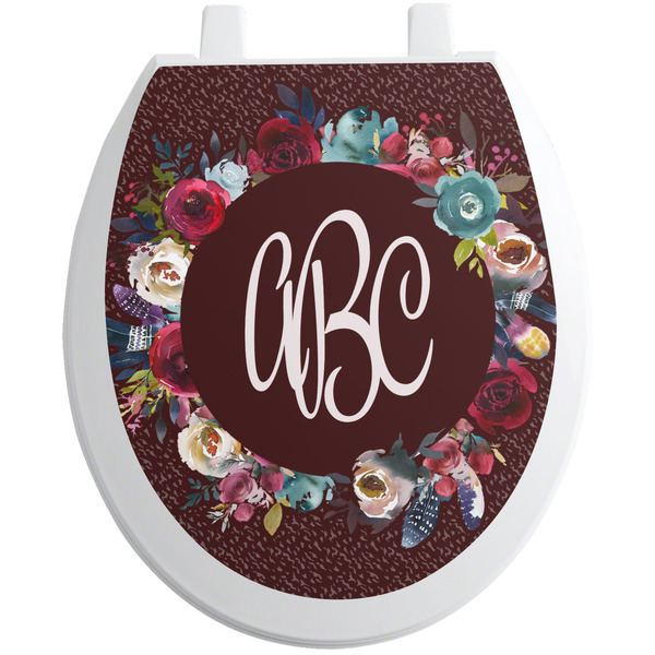 Custom Boho Toilet Seat Decal (Personalized)