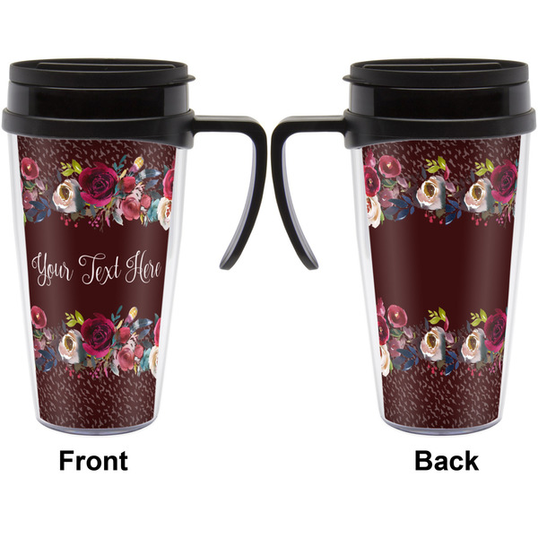 Boho Travel Mug with Black Handle - Approval