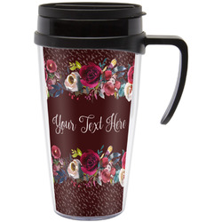 Boho Acrylic Travel Mug with Handle (Personalized)