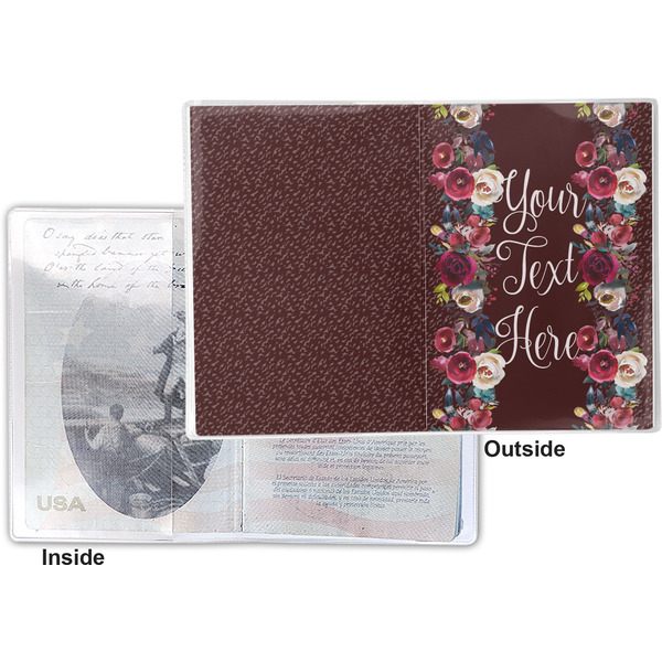 Boho Vinyl Passport Holder - Flat Front and Back