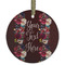 Boho Frosted Glass Ornament - Round