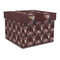 Boho Gift Boxes with Lid - Canvas Wrapped - Large - Front/Main