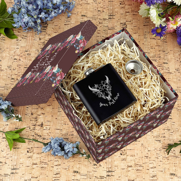 Boho Gift Boxes with Lid - Canvas Wrapped - Large - In Context