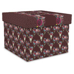 Boho Gift Box with Lid - Canvas Wrapped - X-Large (Personalized)